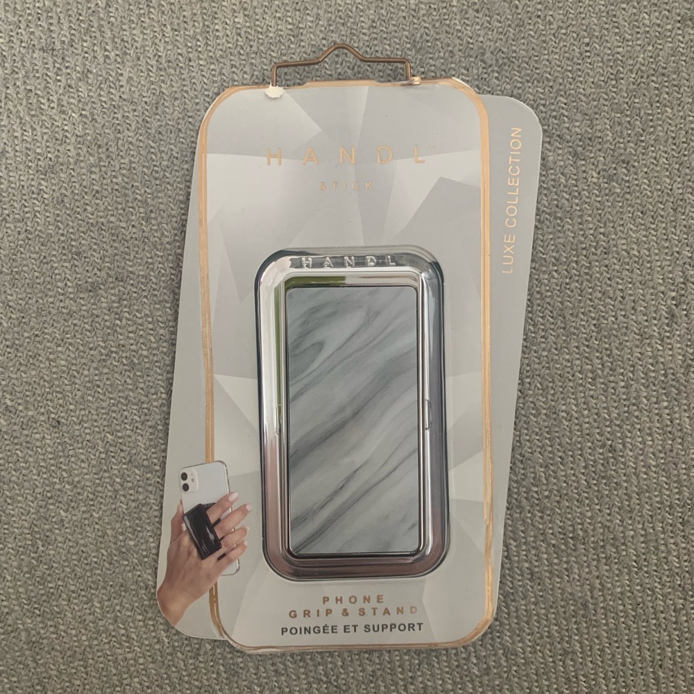Handl Stick Phone Grip & Stand Luxe Collection Gray Marble